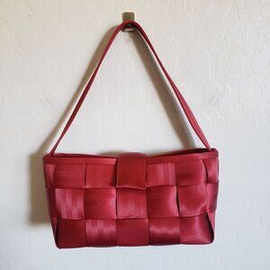 The Original Seatbelt Bag Red Handbag Purse Magnetic Closure Made in USA